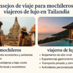 Consejos de viaje para mochileros vs. viajeros de lujo en Tailandia