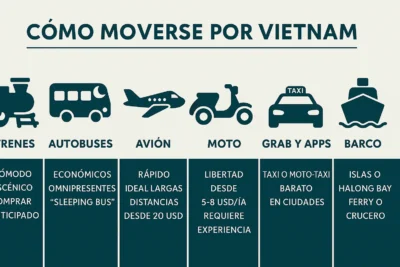 como moverse por vietnam
