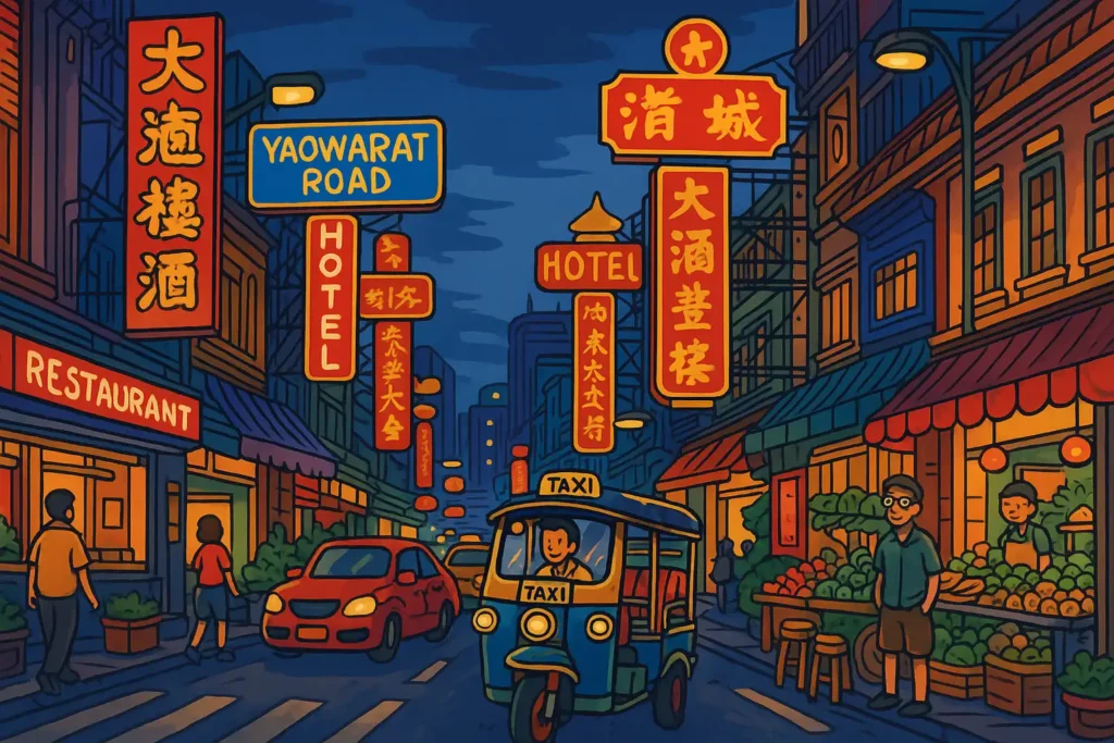 barrio chino de bangkok tailandia