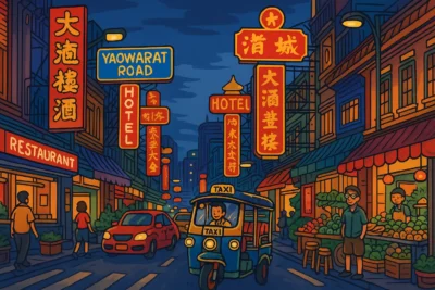 barrio chino de bangkok tailandia
