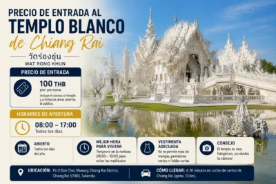 entrada al Templo Blanco de Chiang Rai